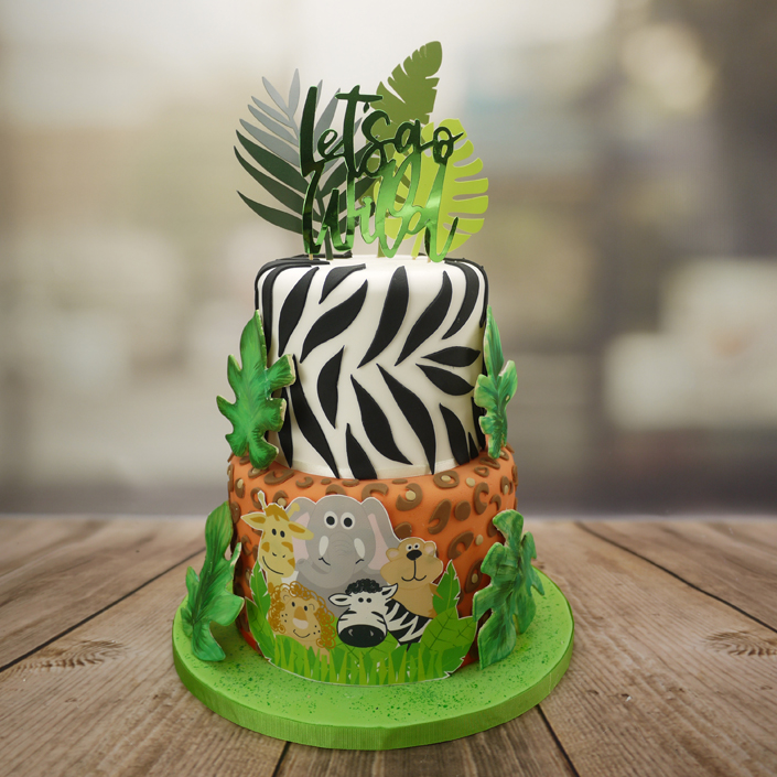Zebra print cakes and cupcakes, Mother's Day cards, Retirement cake and  Chanel Diaper Bag cake