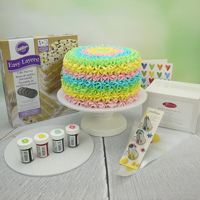 Lets Make A Rainbow Layered Cake