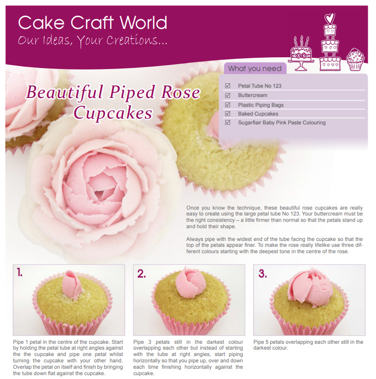 Beautiful piped Roses Cupcakes